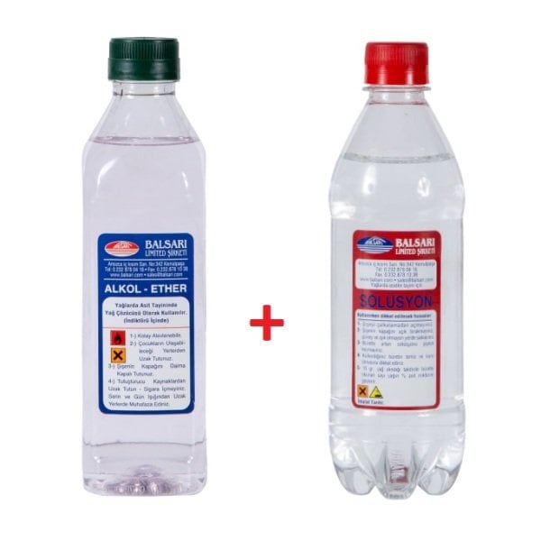 Alkol-Eter (1 Şişe) + Solüsyon (1 Şişe) [KARGO BEDAVA]
