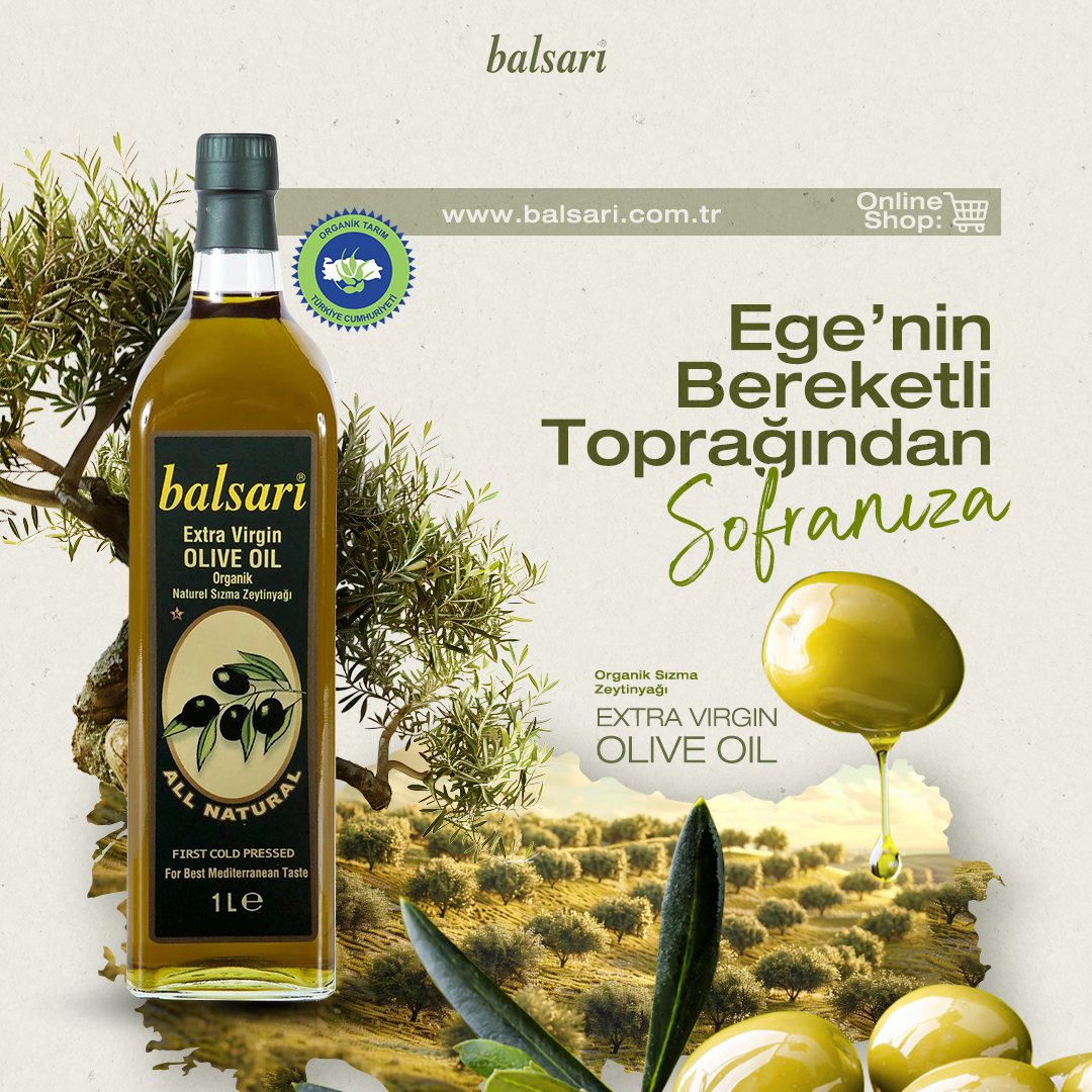 ORGANİK Natürel Sızma Zeytinyağı 1L [Ücretsiz Kargo]