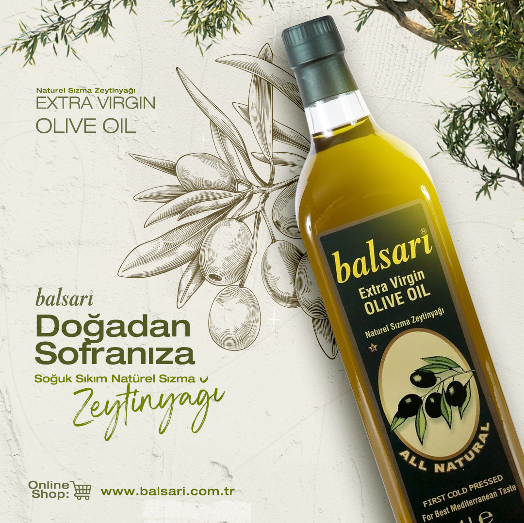 [YENİ HASAT] Soğuk Sıkım Sızma Zeytinyağı 1L